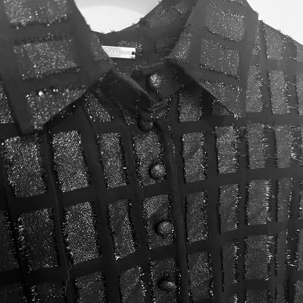 Dodo Bar Or Black and Silver Textured Maxi Dress - Picture 2 of 16